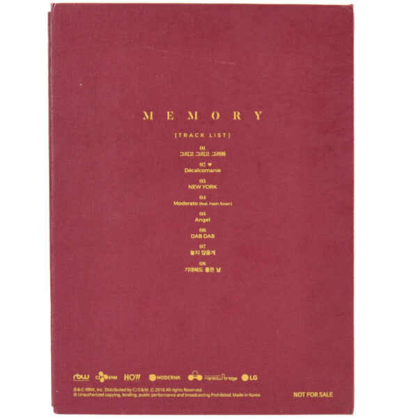Mamamoo - Memory 4th Mini Album Signed Promo CD 2016