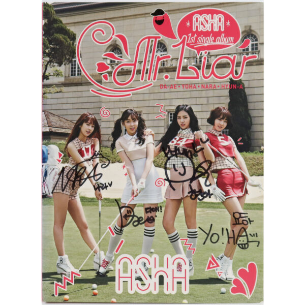 ASHA - Mr. Liar 1st Single Album Signed CD K-Pop 2015