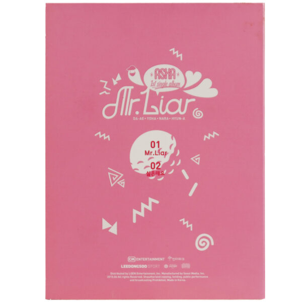 ASHA - Mr. Liar 1st Single Album Signed CD K-Pop 2015