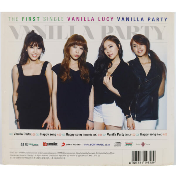 Vanilla Lucy - Vanilla Party 1st Single Album Signed CD K-Pop 2011