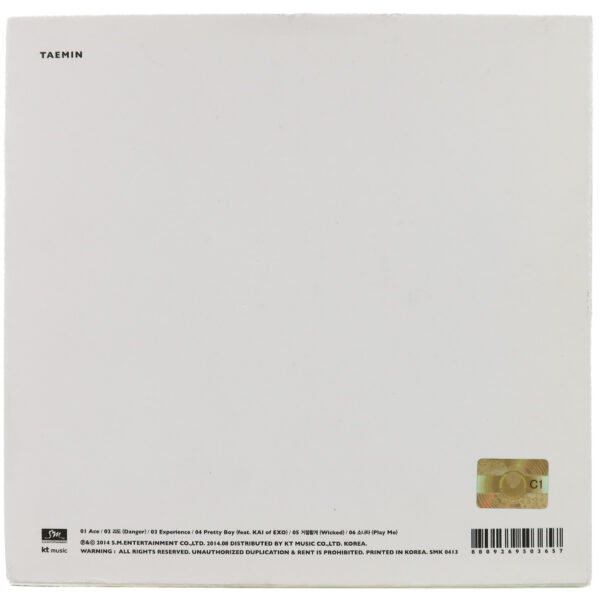 Taemin - Ace [White Ver.] 1st Mini Album CD No Photocard 2014 Shinee