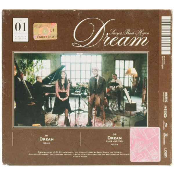 Suzy & Baek Hyun - Dream Single Album CD 2016 Baekhyun