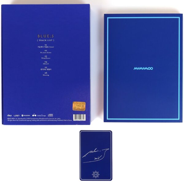 Mamamoo - Blue;s 8th Mini Album CD Wheein Photocard 2018