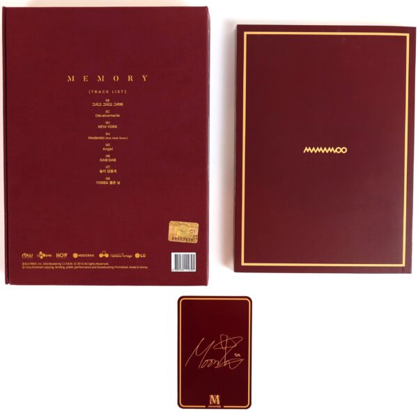 IMG_4772 Mamamoo - Memory 4th Mini Album CD Moonbyul Photocard 2016