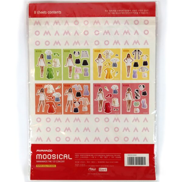 Mamamoo Moosical Paper Doll Stickers Complete Set [read]