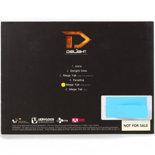 IMG_4997 Delight - Mega Yak 1st Mini Album Promo CD 2013