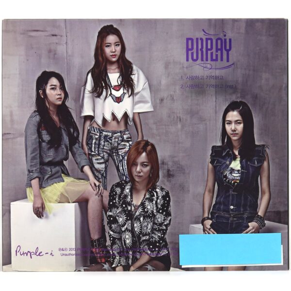 Purplay - Watch Out Purplay 1st Single Album Promo CD 2013 Love and Remember