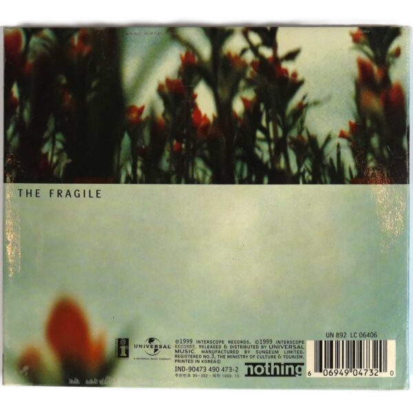 Nine Inch Nails - The Fragile Korean CD Album Korea Digipak [water damage, read]