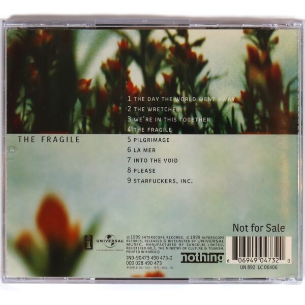 IMG_5121 Nine Inch Nails - The Fragile Korean Promo CD Album Korea