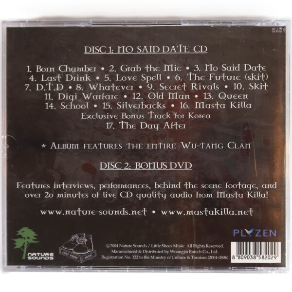 IMG_5148 Masta Killa - No Said Date Korean Sealed CD Album + 2 Buttons Korea Wu Tang Clan