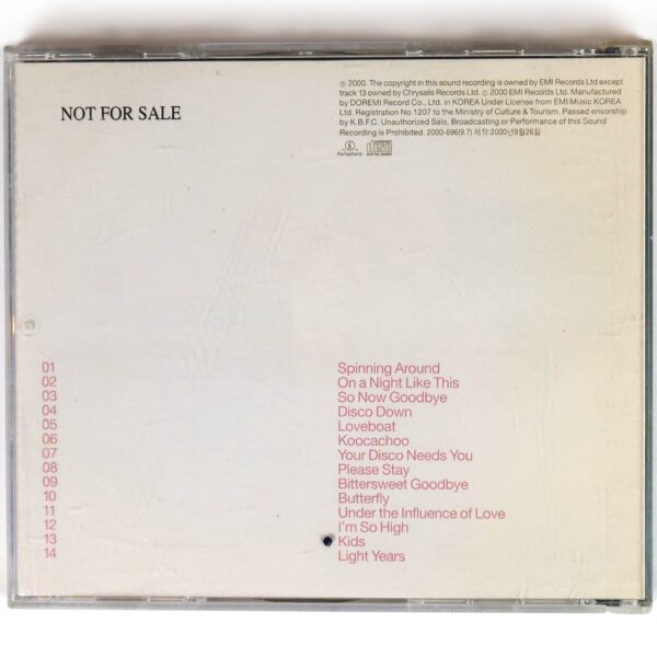 IMG_5283 Kylie Minogue - Light Years Korean Promo Album CD Korea