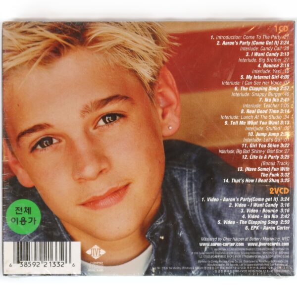 IMG_5376 Aaron Carter - Aaron's Party (Come Get It) Album Sealed CD + VCD Set Korea