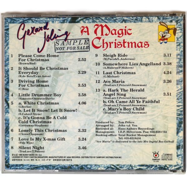 Gerard Joling - A Magic Christmas Album Korean Promo CD Korea