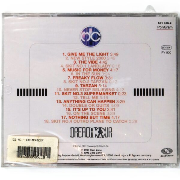 ICE MC - Dreadatour Album Korean Sealed CD Korea