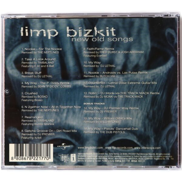 Limp Bizkit - New Old Songs Album CD Korea