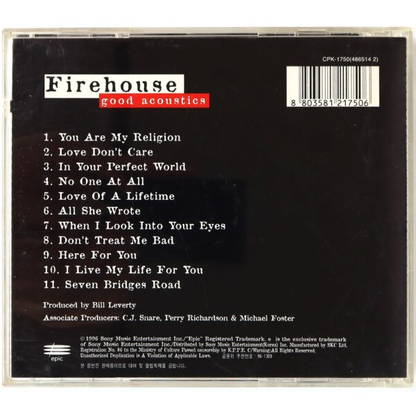 IMG_5716 Firehouse - Good Acoustics Album Korean CD Korea