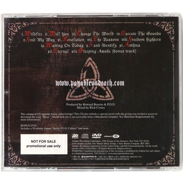 IMG_5774 P.O.D. - Payable On Death Album CD + DVD + Collector Cards Promo Korea
