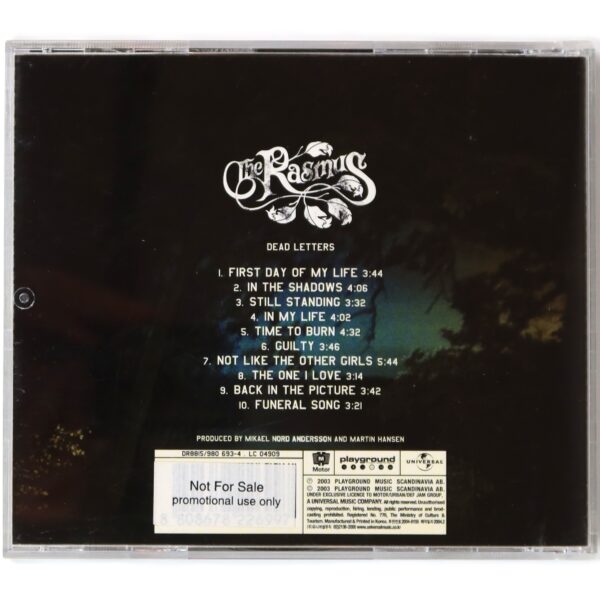 IMG_5812 The Rasmus – Dead Letters Album Korean Promo CD Korea
