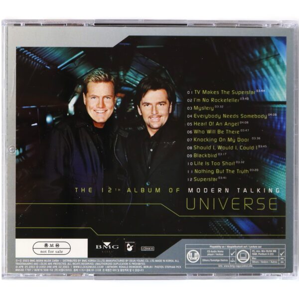 IMG_5975 Modern Talking - Universe Korean Promo CD Korea