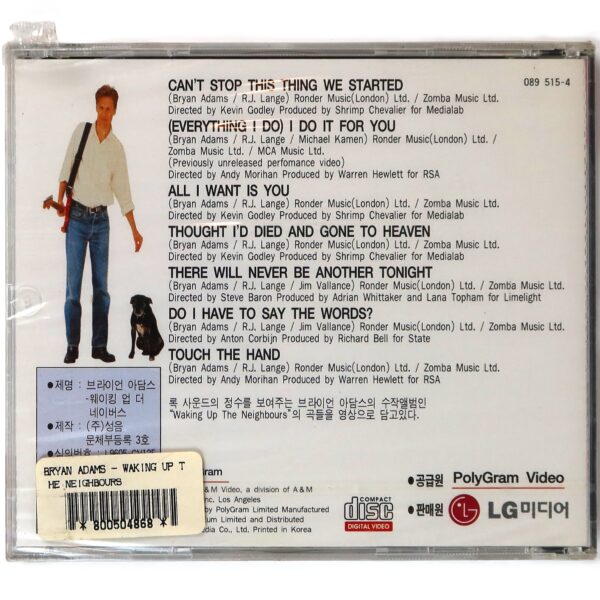 IMG_6007 Bryan Adams - Waking Up The Neighbours VCD Video CD Sealed Korea
