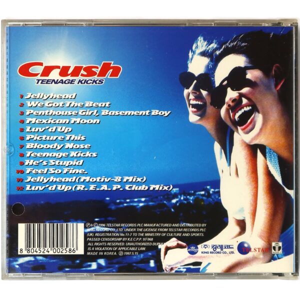 Crush - Teenage Kicks Album CD Korean Insert Korea