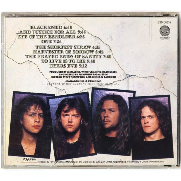 IMG_6093 Metallica - ...And Justice For All Album Korean CD Korea Polygram