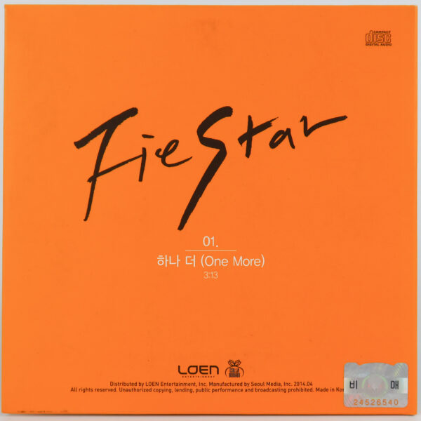 IMG_6180 Fiestar - One More 3rd Digital Single Album Signed Promo CD 2014