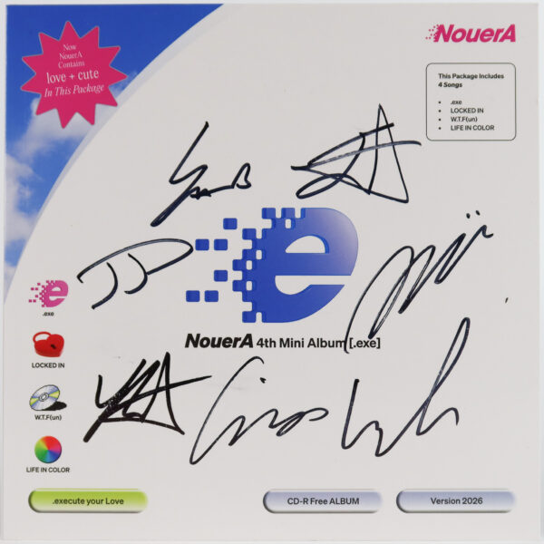 NouerA NEW IS NOW スクラッチ クロバー ファン サイン NouerA ファン サイン入りアルバム NouerA - .exe 4th Mini Album